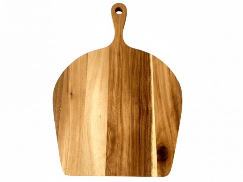 Ultimate Acacia Wood Pizza Board with Handle - Paddle Shaped Serving Platter